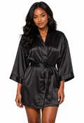 The Sanctuary Satin Robe — Onyx
